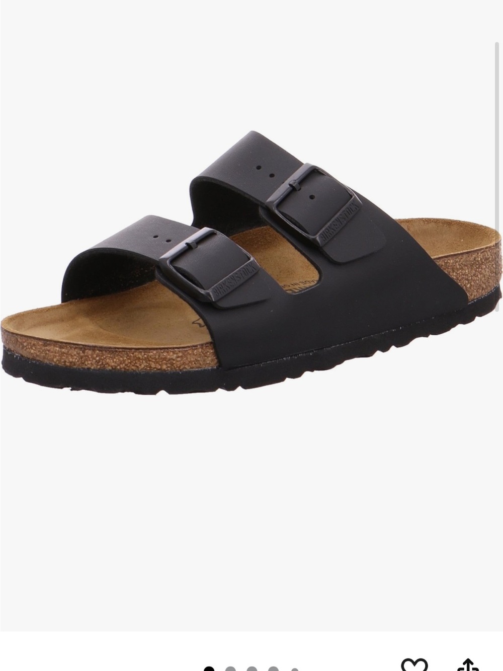 Birkenstock Black Two-Strap Cork Footbed Sandal